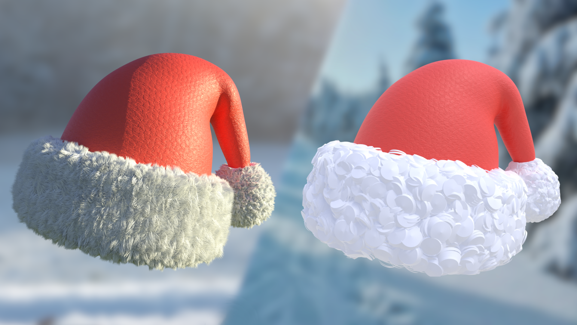 christmas santa hat (realistic and stylized) preview image 1